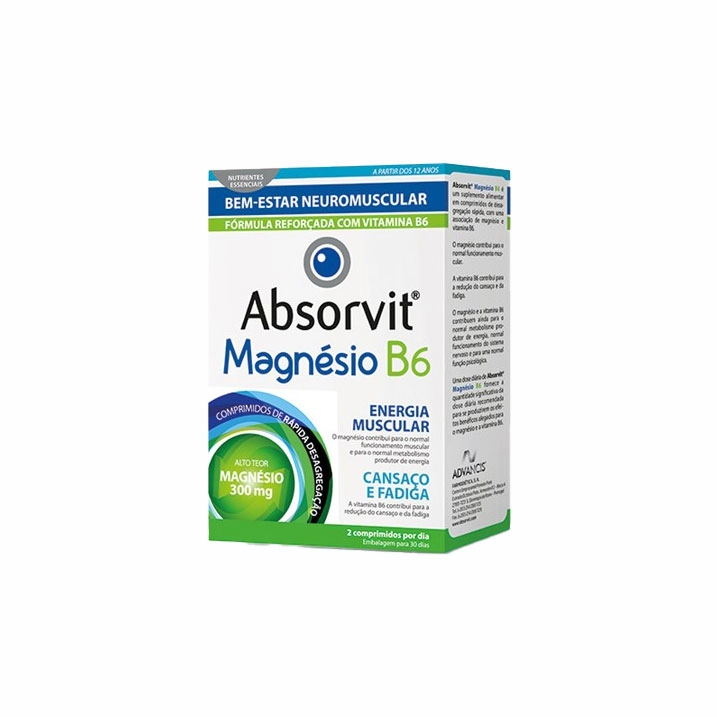 Absorvit Magnésio + B6 60 comprimidos